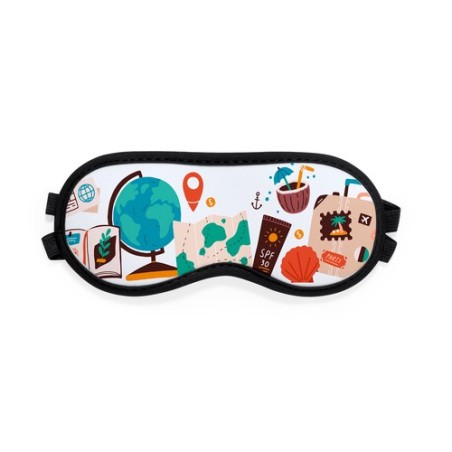 Masque de Voyage Éco-responsable Personnalisé Bien-être Sublimation Ranta Matières : softshell Couleurs : blanc