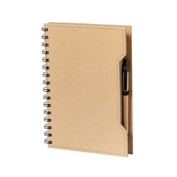 Cahier Éco-Responsable Personnalisé pas cher Mecony Matières : carton recyclé Couleurs : naturel