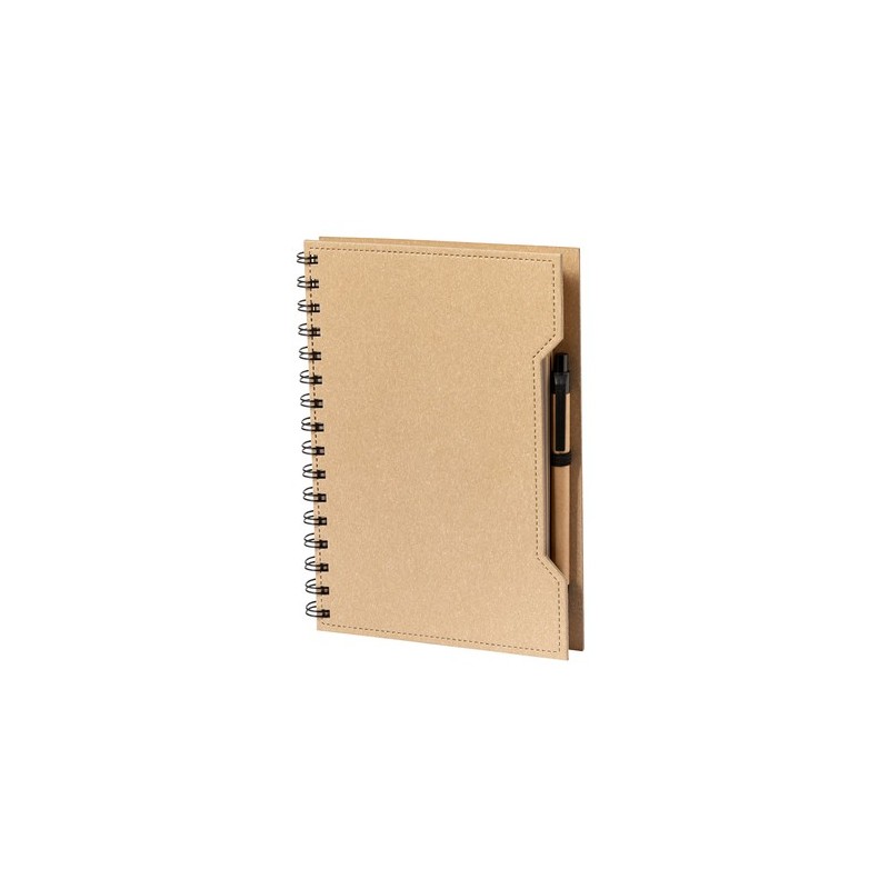 Cahier Éco-Responsable Personnalisé pas cher Mecony Matières : carton recyclé Couleurs : naturel