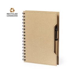 Cahier Éco-Responsable Personnalisé pas cher Mecony Matières : carton recyclé Couleurs : naturel 2