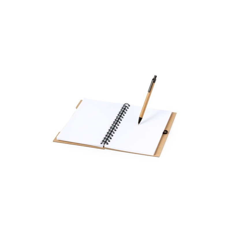 Cahier Éco-Responsable Personnalisé pas cher Mecony Matières : carton recyclé Couleurs : naturel cadeau collaborateur premium