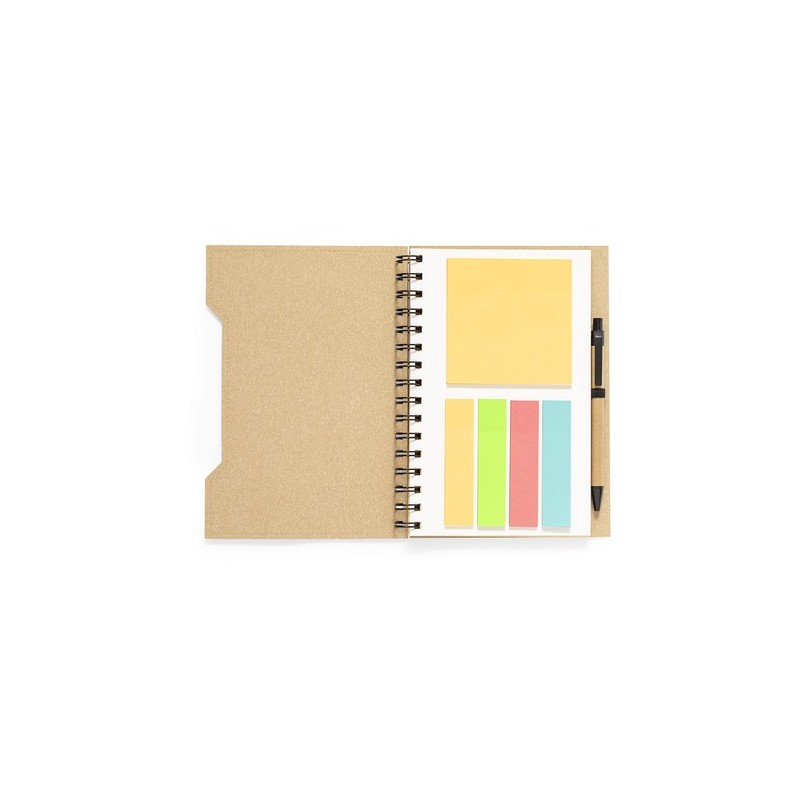 Cahier Éco-Responsable Personnalisé pas cher Mecony Matières : carton recyclé Couleurs : naturel accessoire événementiel unique