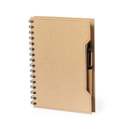 Cahier Éco-Responsable Personnalisé pas cher Mecony Matières : carton recyclé Couleurs : noir objet promotionnel éco-responsable