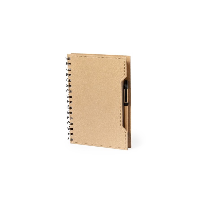Cahier Éco-Responsable Personnalisé pas cher Mecony Matières : carton recyclé Couleurs : noir objet promotionnel éco-responsable