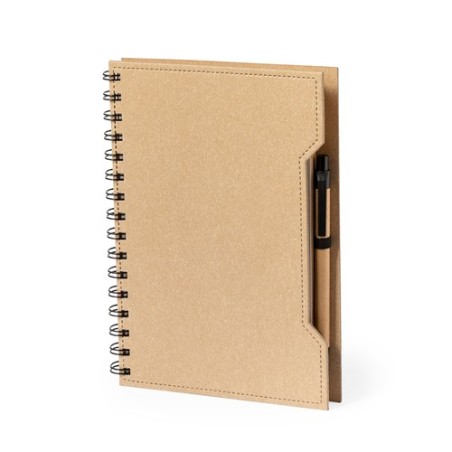 Cahier Éco-Responsable Personnalisé pas cher Mecony Matières : carton recyclé Couleurs : noir objet promotionnel éco-responsable