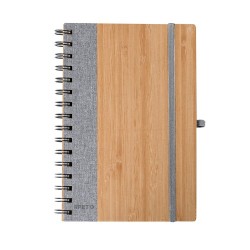 Cahier Éco-responsable d'Entreprise Gasmon Matières : bambou Couleurs : gris goodies publicitaire événementiel