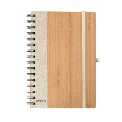 Cahier Éco-responsable d'Entreprise Gasmon Matières : bambou Couleurs : bleu marine impression haute définition