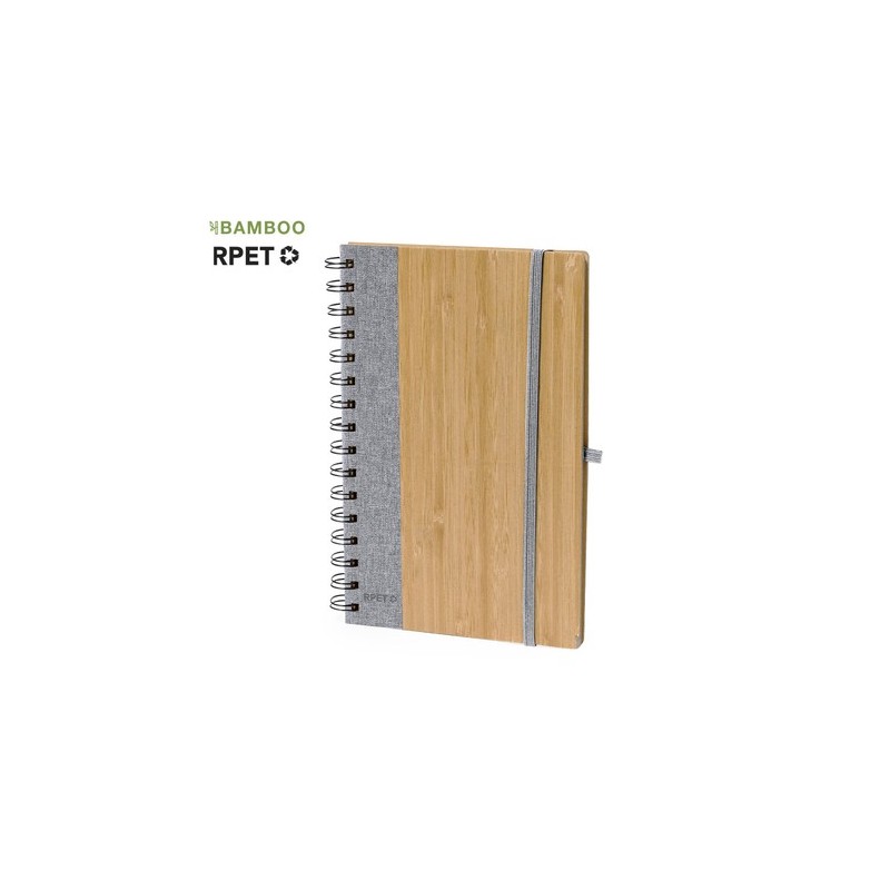 Cahier Éco-responsable d'Entreprise Gasmon Matières : bambou Couleurs : noir objet promotionnel éco-responsable