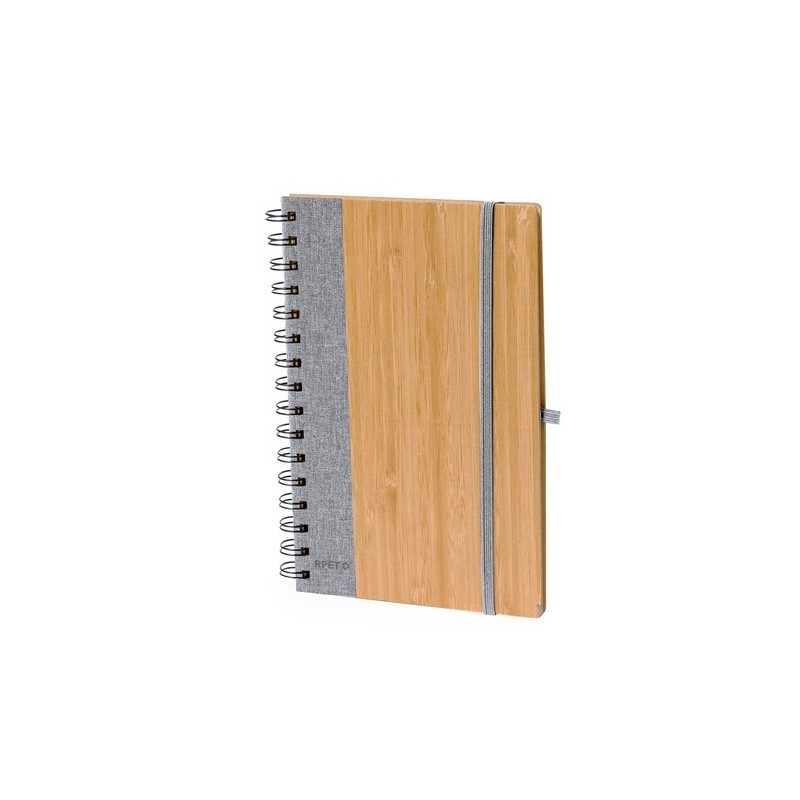 Cahier Éco-responsable d'Entreprise Gasmon Matières : bambou Couleurs : noir accessoire événementiel unique