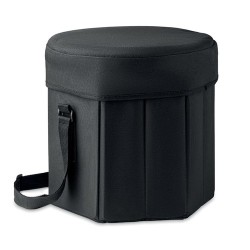 Tabouret/Table Pliable Personnalisé Éco-responsable pour Loisirs - SEAT & DRINK Matières : MDF Couleurs : noir