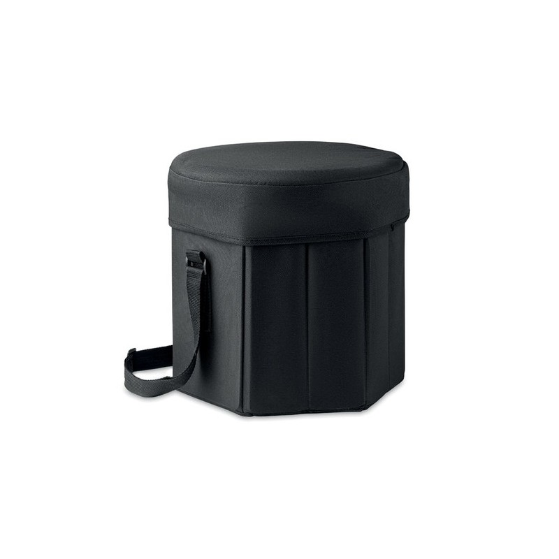 Tabouret/Table Pliable Personnalisé Éco-responsable pour Loisirs - SEAT & DRINK Matières : MDF Couleurs : noir