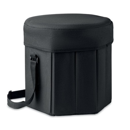 Tabouret/Table Pliable Personnalisé Éco-responsable pour Loisirs - SEAT & DRINK Matières : MDF Couleurs : noir