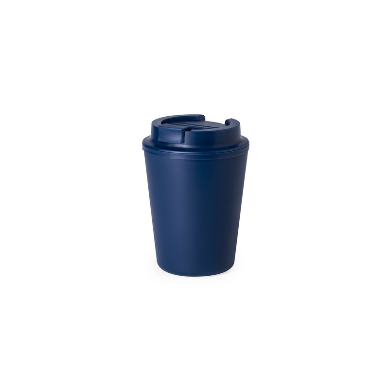 Mug Isotherme Personnalisé en Verre Thermique Holwe Couleurs : bleu marine Matières : polypropylène (PP) recyclé