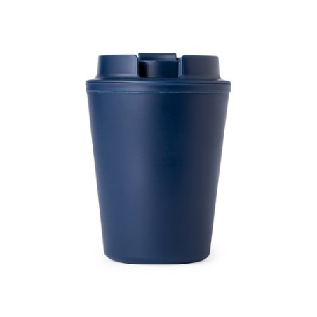 Mug Isotherme Personnalisé en Verre Thermique Holwe Couleurs : bleu marine Matières : polypropylène (PP) recyclé objet promotion