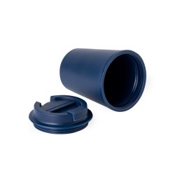 Mug Isotherme Personnalisé en Verre Thermique Holwe Couleurs : bleu marine Matières : polypropylène (PP) recyclé goodies entrepr
