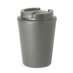 Mug Isotherme Personnalisé en Verre Thermique Holwe Couleurs : gris Matières : polypropylène (PP) recyclé cadeau collaborateur p