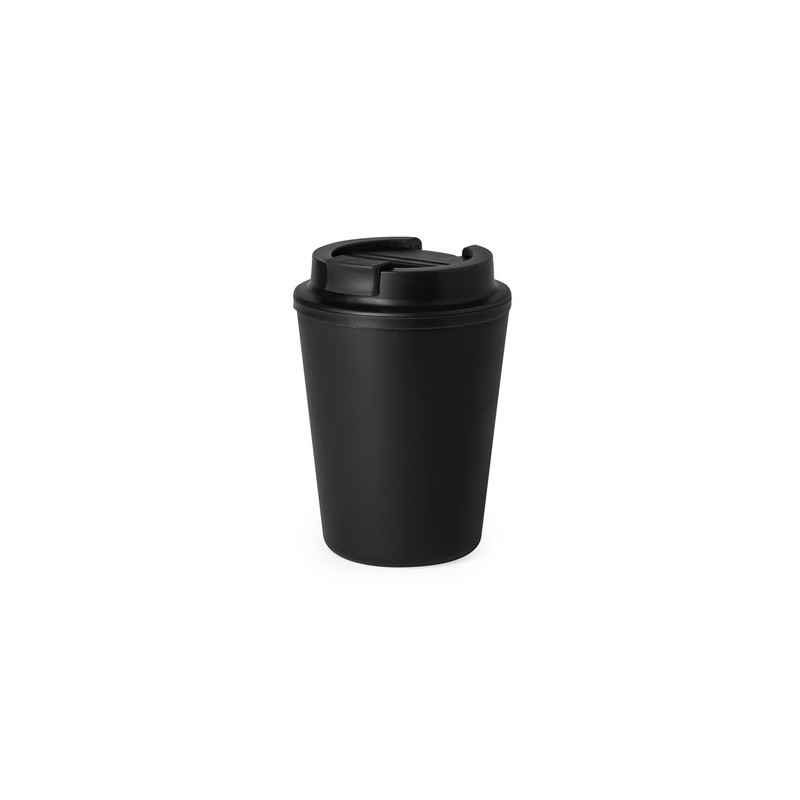 Mug Isotherme Personnalisé en Verre Thermique Holwe Couleurs : noir Matières : polypropylène (PP) recyclé personnalisable avec v