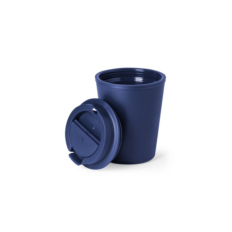 Mug Isotherme Personnalisé en Verre Thermique Holwe Couleurs : noir Matières : polypropylène (PP) recyclé goodies personnalisé e