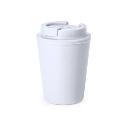 Mug Isotherme Personnalisé en Verre Thermique Holwe Couleurs : blanc Matières : polypropylène (PP) recyclé goodies publicitaire 