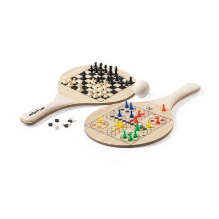 Raquette de Plage Personnalisable 3 en 1 - Pecter Matières : bois marquage laser ultra précis