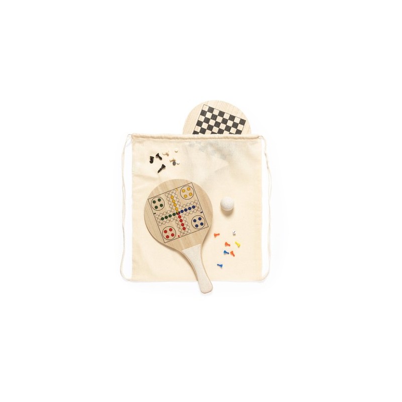 Raquette de Plage Personnalisable 3 en 1 - Pecter Matières : bois livraison express 24h 48h
