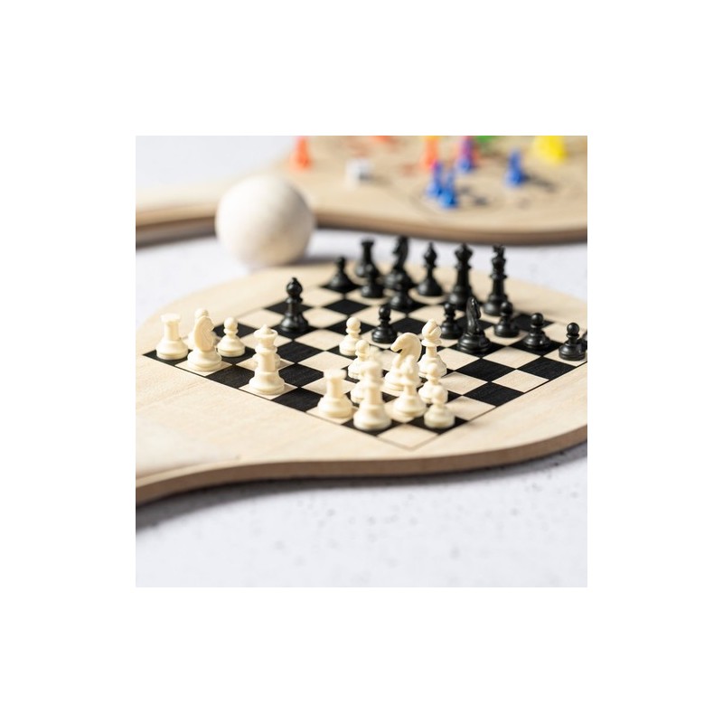Raquette de Plage Personnalisable 3 en 1 - Pecter Matières : bois objet promotionnel éco-responsable