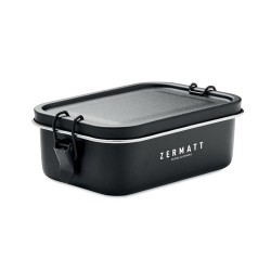 Lunch box en acier inoxydable personnalisée 750ml - CHAN LUNCHBOX COLOUR Matières : acier inoxydable Couleurs : noir marquage la
