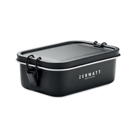 Lunch box en acier inoxydable personnalisée 750ml - CHAN LUNCHBOX COLOUR Matières : acier inoxydable Couleurs : noir marquage la