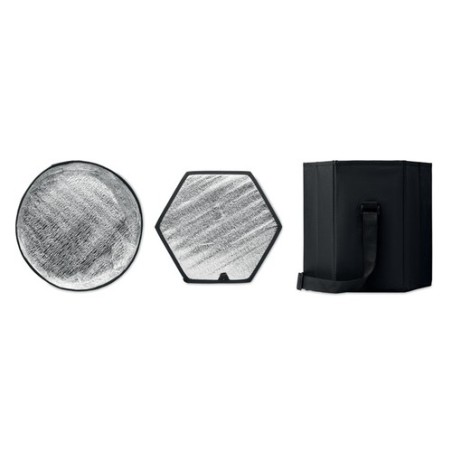 Tabouret/Table Pliable Personnalisé Éco-responsable pour Loisirs - SEAT & DRINK Matières : MDF Couleurs : noir cadeau entreprise