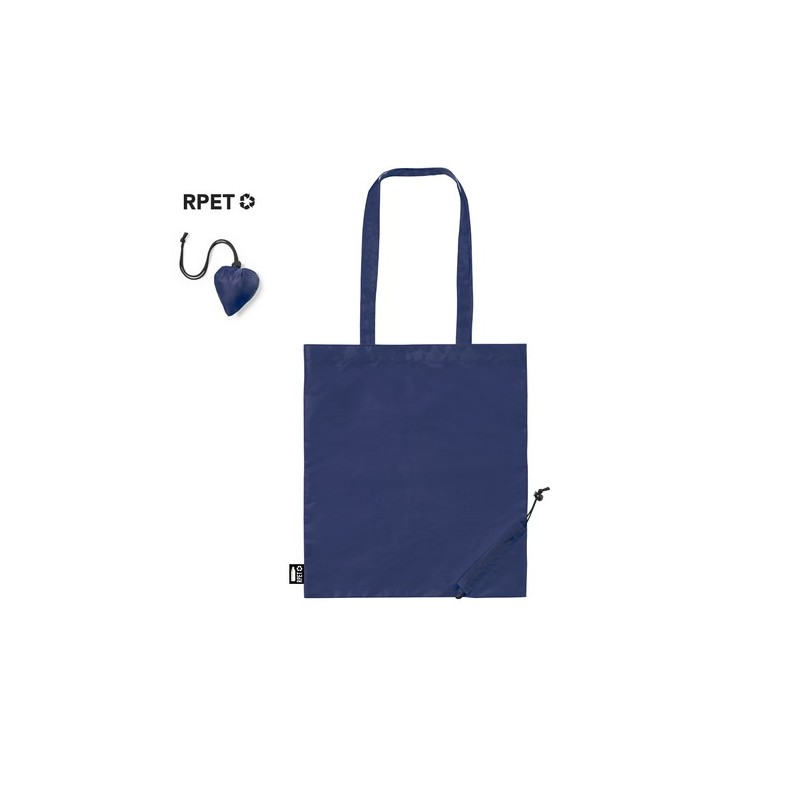 Sac Éco-responsable Pliable Publicitaire Lulu Couleurs : bleu Matières : polyester recyclé cadeau client original