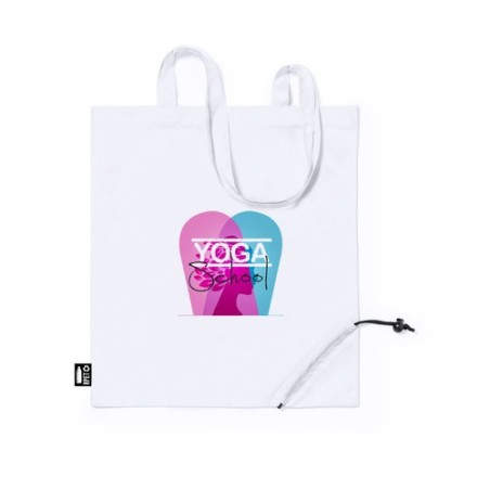 Sac Éco-responsable Pliable Publicitaire Lulu Couleurs : bleu Matières : polyester recyclé cadeau entreprise pas cher