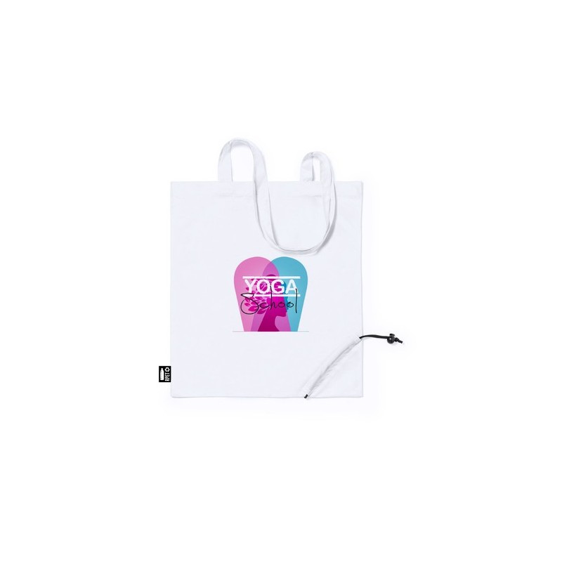 Sac Éco-responsable Pliable Publicitaire Lulu Couleurs : rouge Matières : polyester recyclé goodies publicitaire durable