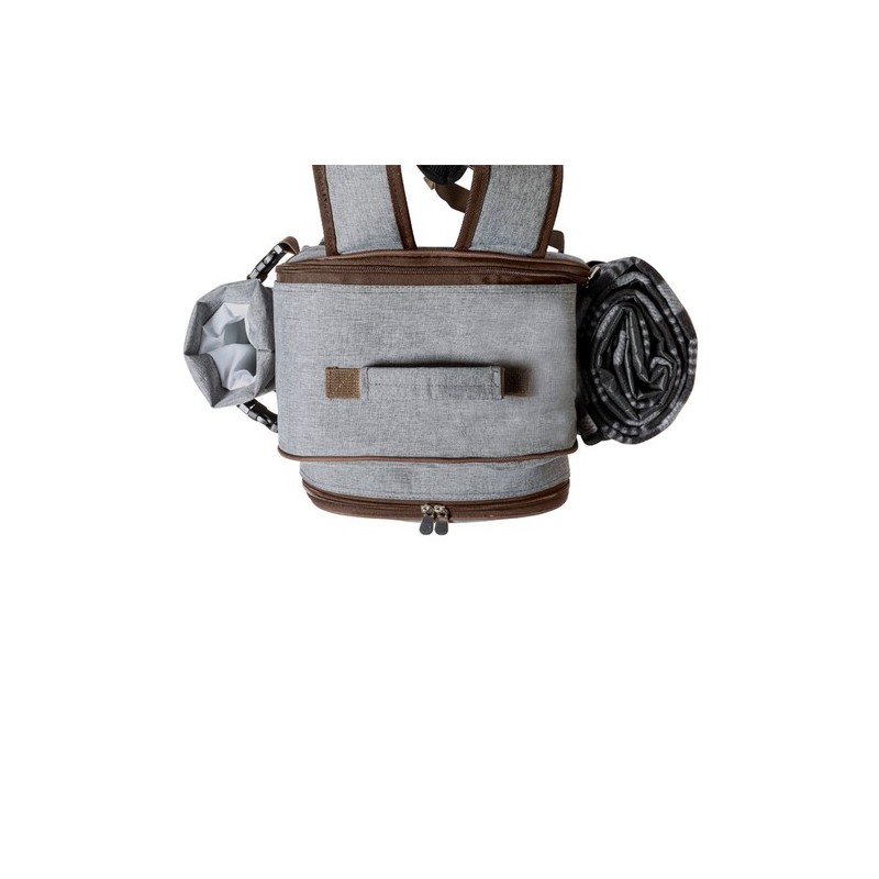 Sac à Dos Isotherme Éco-responsable Élégant Personnalisé pour Picnic Seyman Matières : PET recyclé Couleurs : gris impression ha