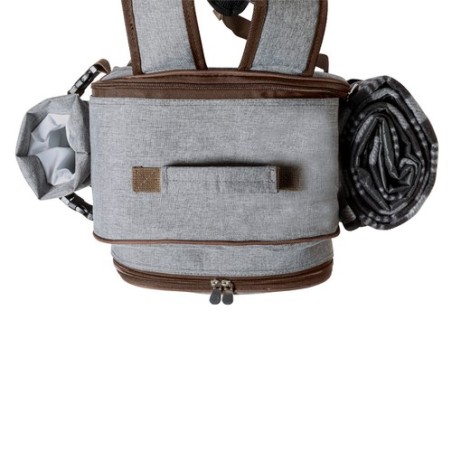 Sac à Dos Isotherme Éco-responsable Élégant Personnalisé pour Picnic Seyman Matières : PET recyclé Couleurs : gris impression ha