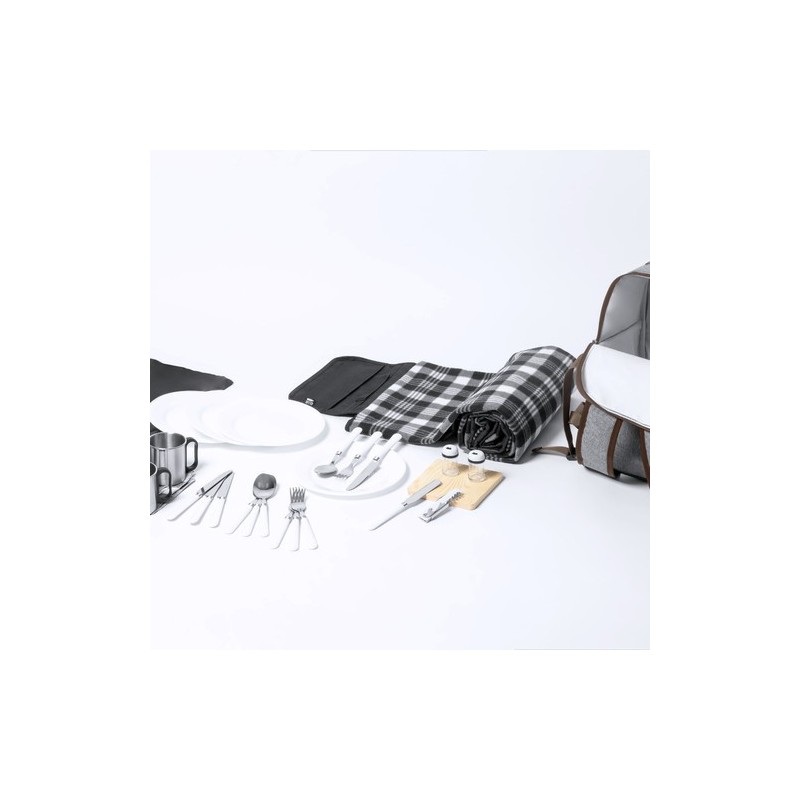 Sac à Dos Isotherme Éco-responsable Élégant Personnalisé pour Picnic Seyman Matières : PET recyclé Couleurs : gris personnalisat