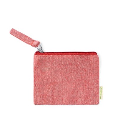 Porte Monnaie Éco-responsable Personnalisable Fontix Matières : coton recyclé Couleurs : rouge