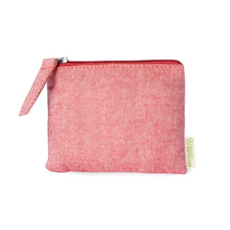 Porte Monnaie Éco-responsable Personnalisable Fontix Matières : coton recyclé Couleurs : rouge impression logo haute qualité
