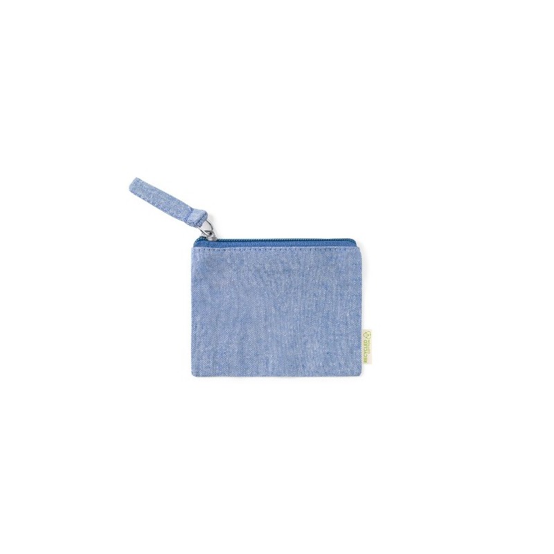 Porte Monnaie Éco-responsable Personnalisable Fontix Matières : coton recyclé Couleurs : bleu personnalisable avec votre logo