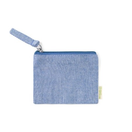 Porte Monnaie Éco-responsable Personnalisable Fontix Matières : coton recyclé Couleurs : bleu personnalisable avec votre logo