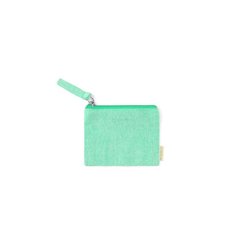 Porte Monnaie Éco-responsable Personnalisable Fontix Matières : coton recyclé Couleurs : vert cadeau entreprise pas cher