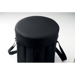 Tabouret/Table Pliable Personnalisé Éco-responsable pour Loisirs - SEAT & DRINK Matières : MDF Couleurs : noir impression haute 