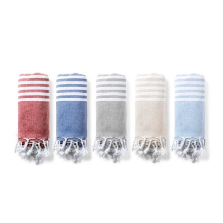 Paréo Serviette Confortable et Stylé en 100% Coton Vedant Matières : coton Couleurs : bleu clair cadeau affaires élégant