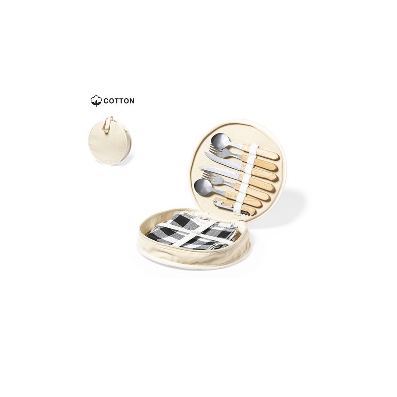 Coffret Pique-Nique Personnalisé Unique Scotty Matières : coton Couleurs : naturel personnalisable avec votre logo