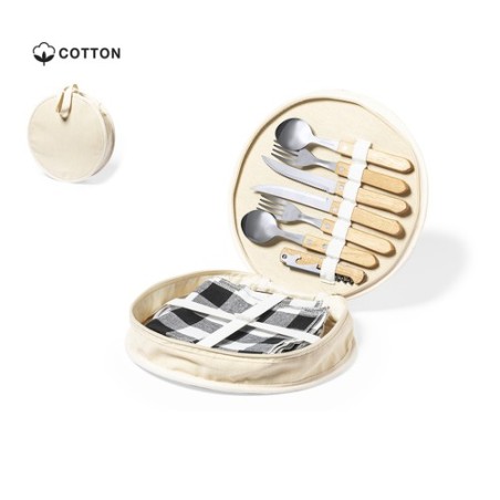 Coffret Pique-Nique Personnalisé Unique Scotty Matières : coton Couleurs : naturel personnalisable avec votre logo