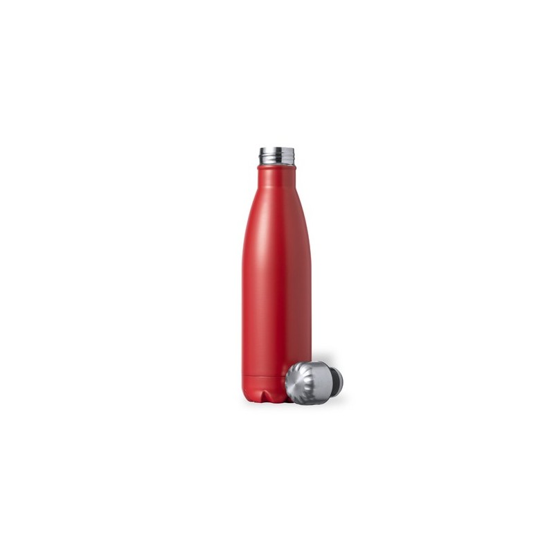 Bidon Isotherme Personnalisé 550ml Éco-responsable Liyar Matières : acier inoxydable Couleurs : bleu marquage couleur éclatante