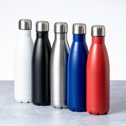 Bidon Isotherme Personnalisé 550ml Éco-responsable Liyar Matières : acier inoxydable Couleurs : blanc cadeau entreprise pas cher