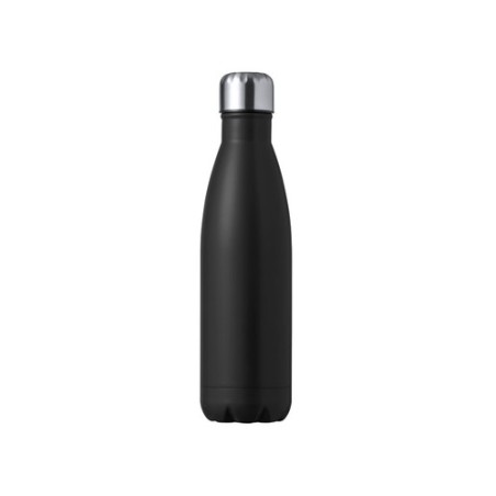 Bidon Isotherme Personnalisé 550ml Éco-responsable Liyar Matières : acier inoxydable Couleurs : noir personnalisable avec votre 