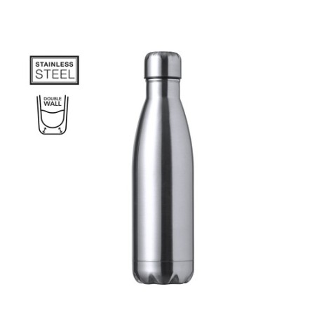 Bidon Isotherme Personnalisé 550ml Éco-responsable Liyar Matières : acier inoxydable Couleurs : noir objet promotionnel éco-resp