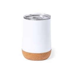 Verre Thermique Personnalisé pour Sublimation - Barker Matières : liège Couleurs : blanc