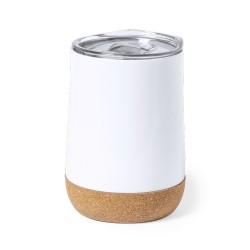 Verre Thermique Personnalisé pour Sublimation - Barker Matières : liège Couleurs : blanc livraison express 24h 48h